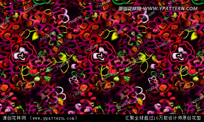 原创正版花型 3D立体花卉 面料图案 原创正版花型 3D立体花卉 面料图案